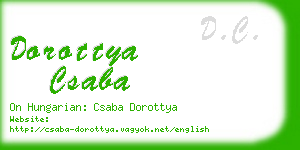 dorottya csaba business card